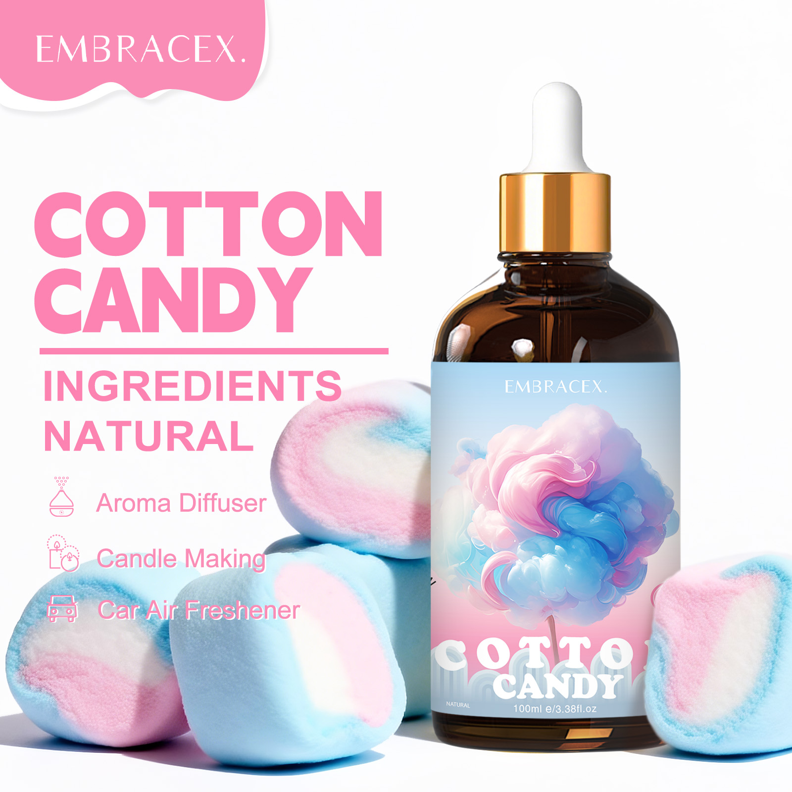 Art Craft Things - 100ml Cotton Candy Essential Oil Diffusers