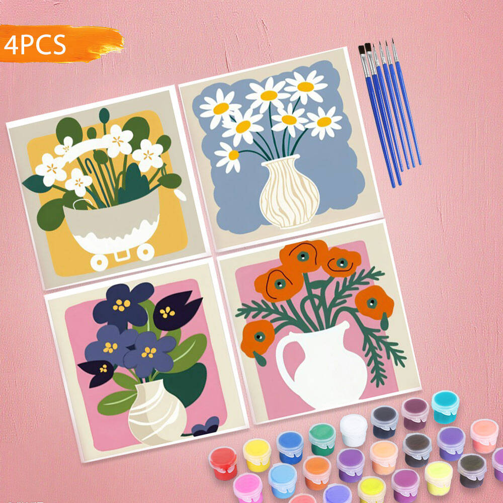 Art Craft Website - HUACAN Easy-to-learn Colorful Oil Painting Flower