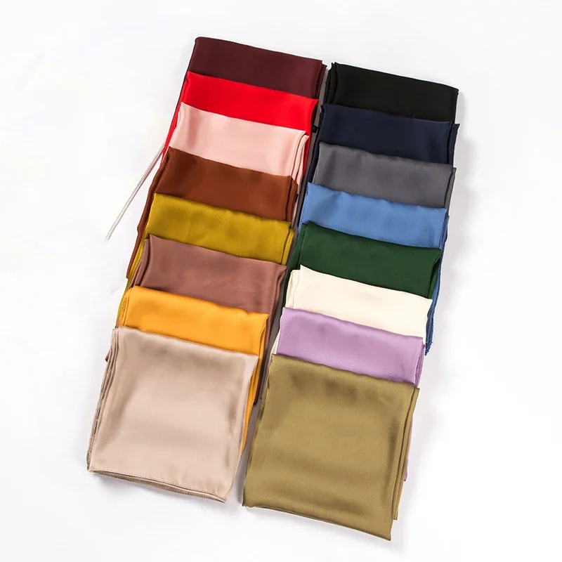 Art Craft Shop - Satin Scarf Women 70cm Solid Color