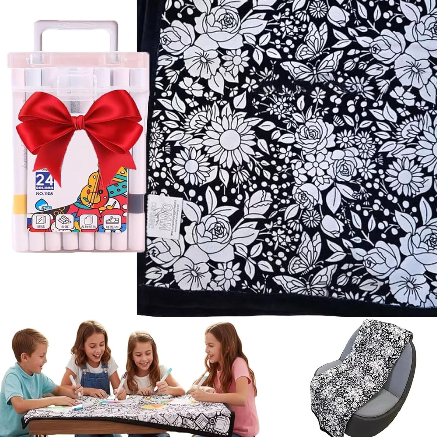 Art Craft Project - Color Your Own Blanket Washable Fuzzy