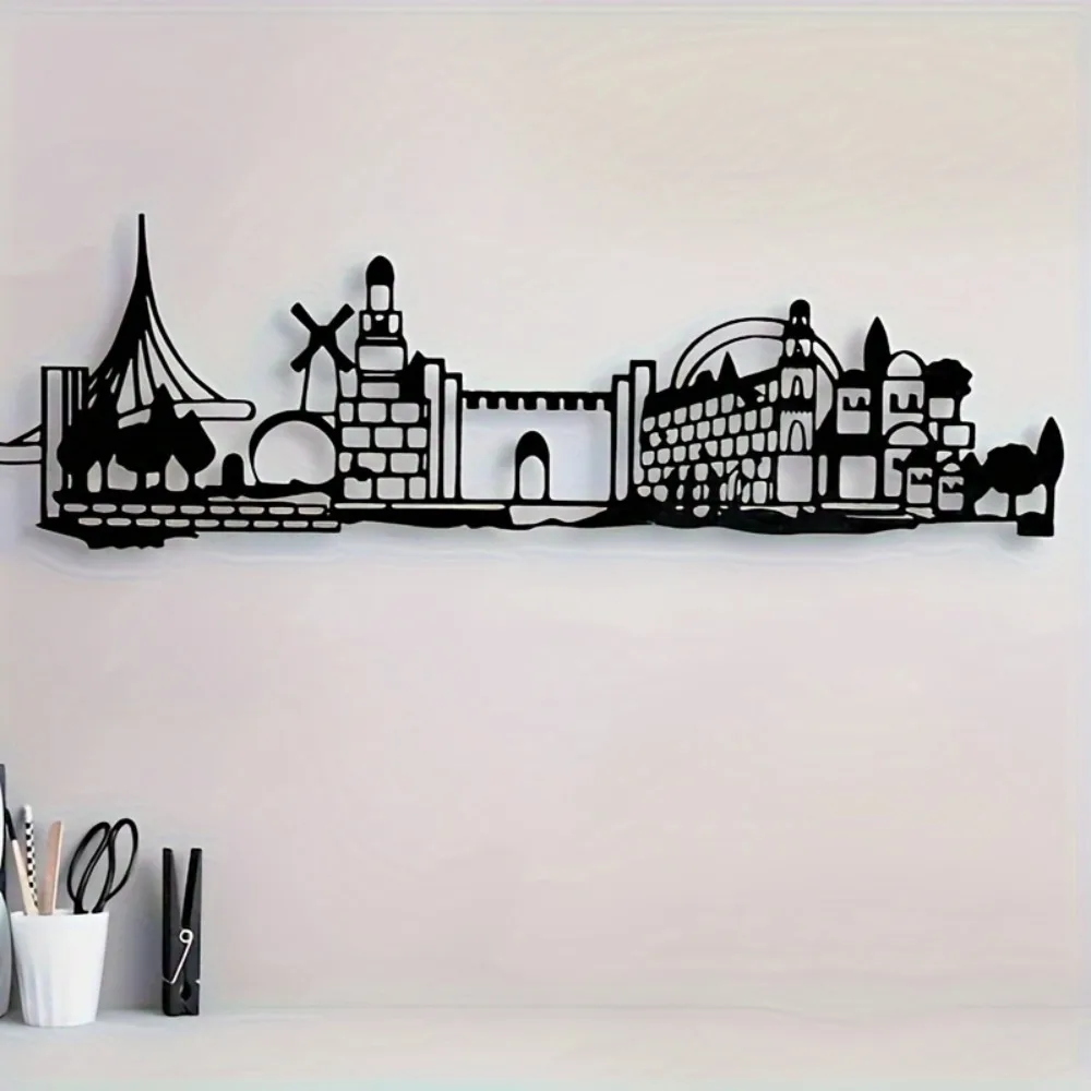 Art & Craft Paper Origami - CIFBUY Iron Wall Art Jerusalem Skyline