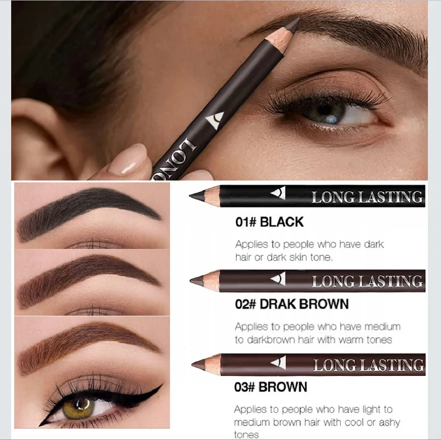 6/12Pcs Eye Brow Pencil Waterp - огляд і ціна Colored Pencil Professional