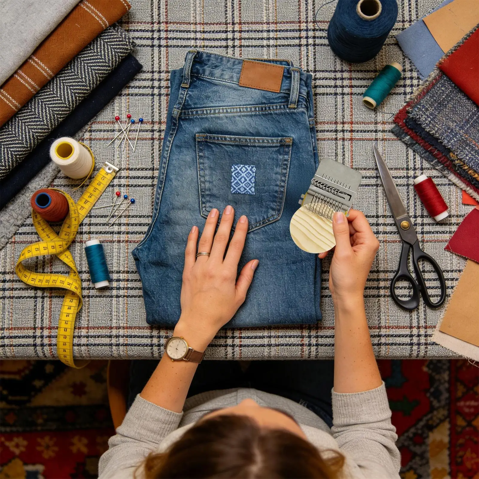 Darning Loom Patch Darning Sew - огляд і ціна Art Craft Project