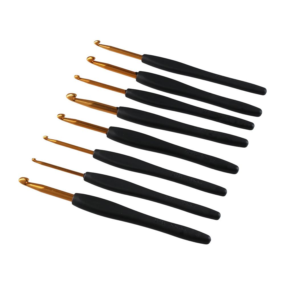 8PCS Black Crochet Hooks Set C - огляд і ціна Crochet Hook Set