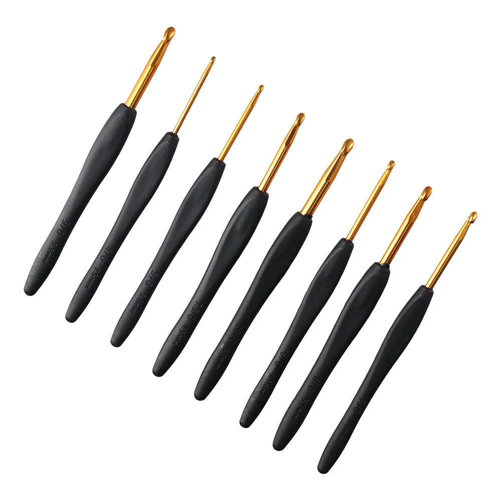 8PCS Black Crochet Hooks Set C - огляд і ціна Crochet Hook Set