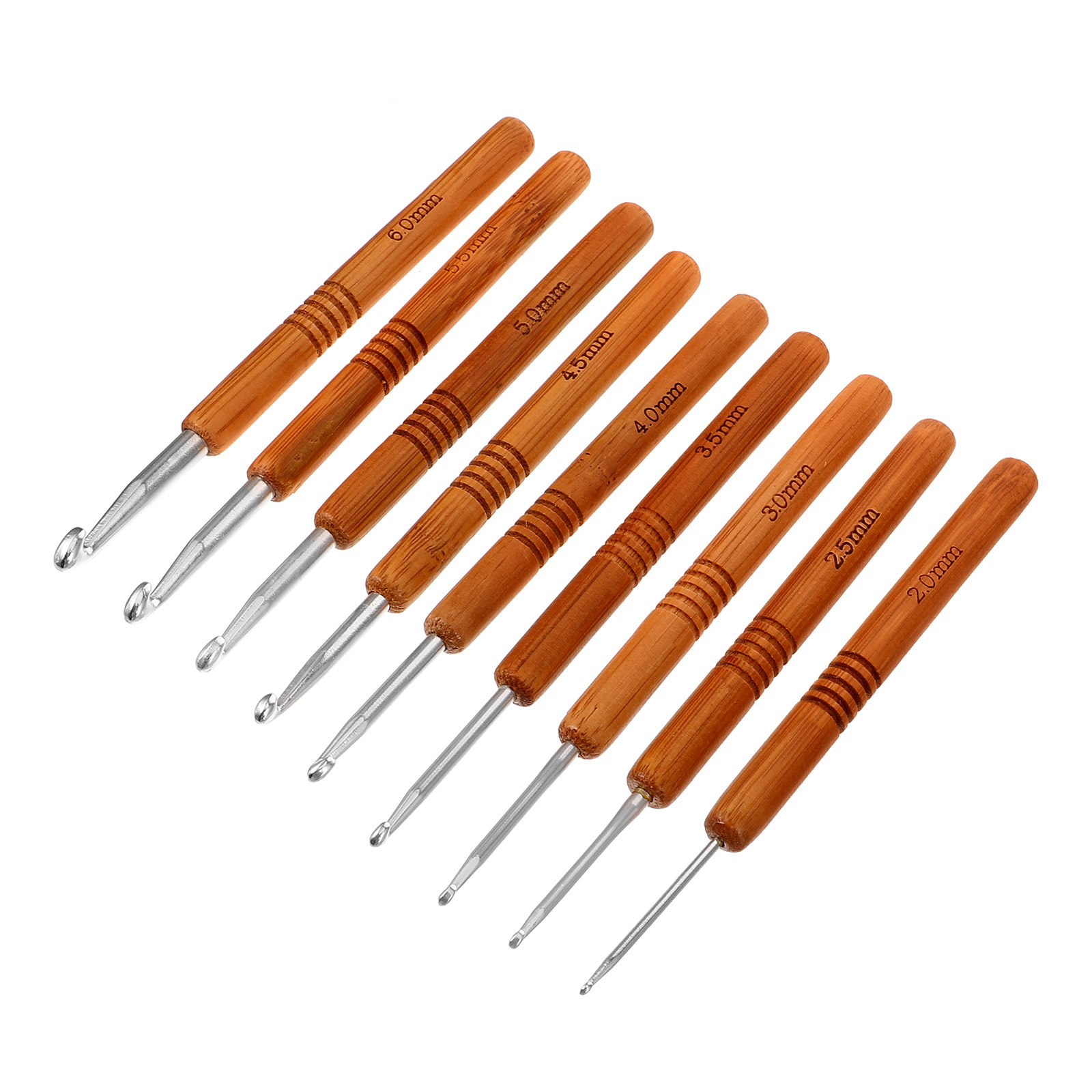 9Pcs Crochet Hook Set Bamboo H - огляд і ціна Crochet Hook Set