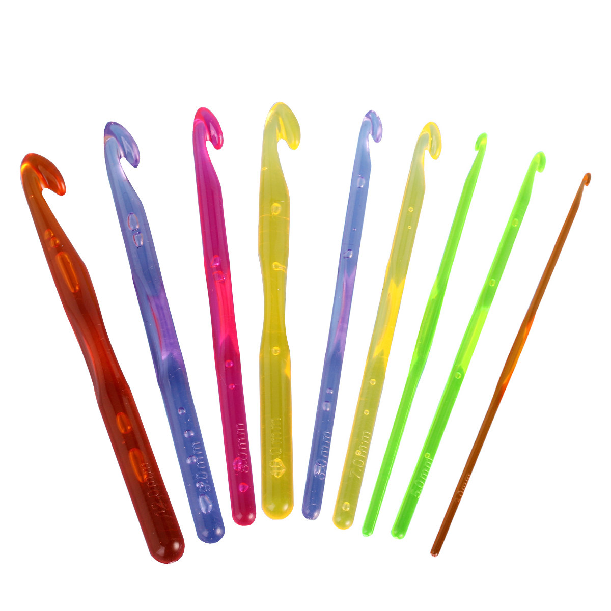 9Pcs Colorful Crochet Hooks Pl - огляд і ціна Crochet Hook Set