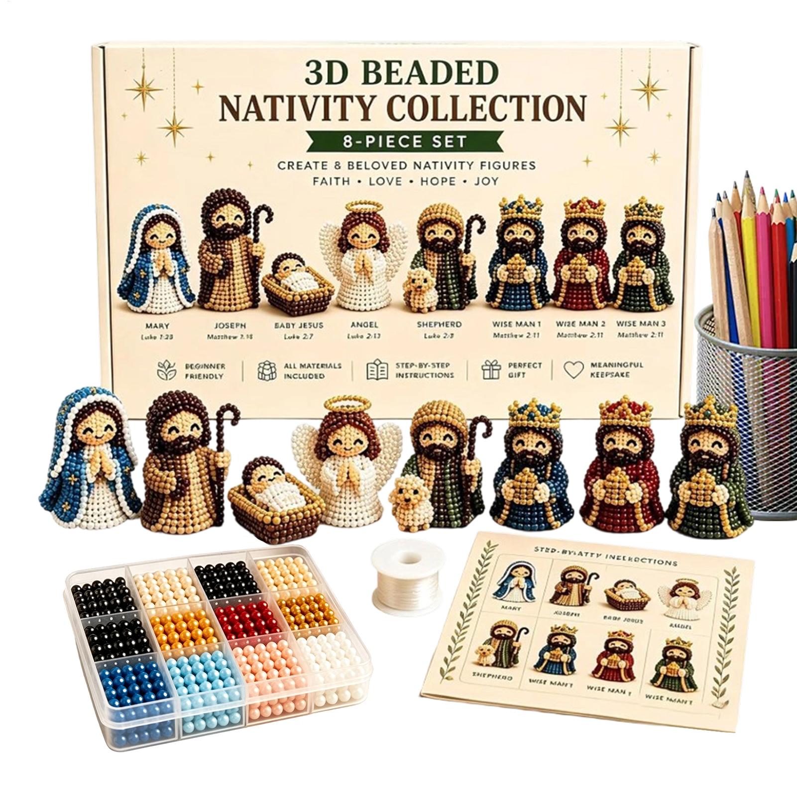 Nativity Bead Art Kit 3D Chris - огляд і ціна Art Craft Holiday