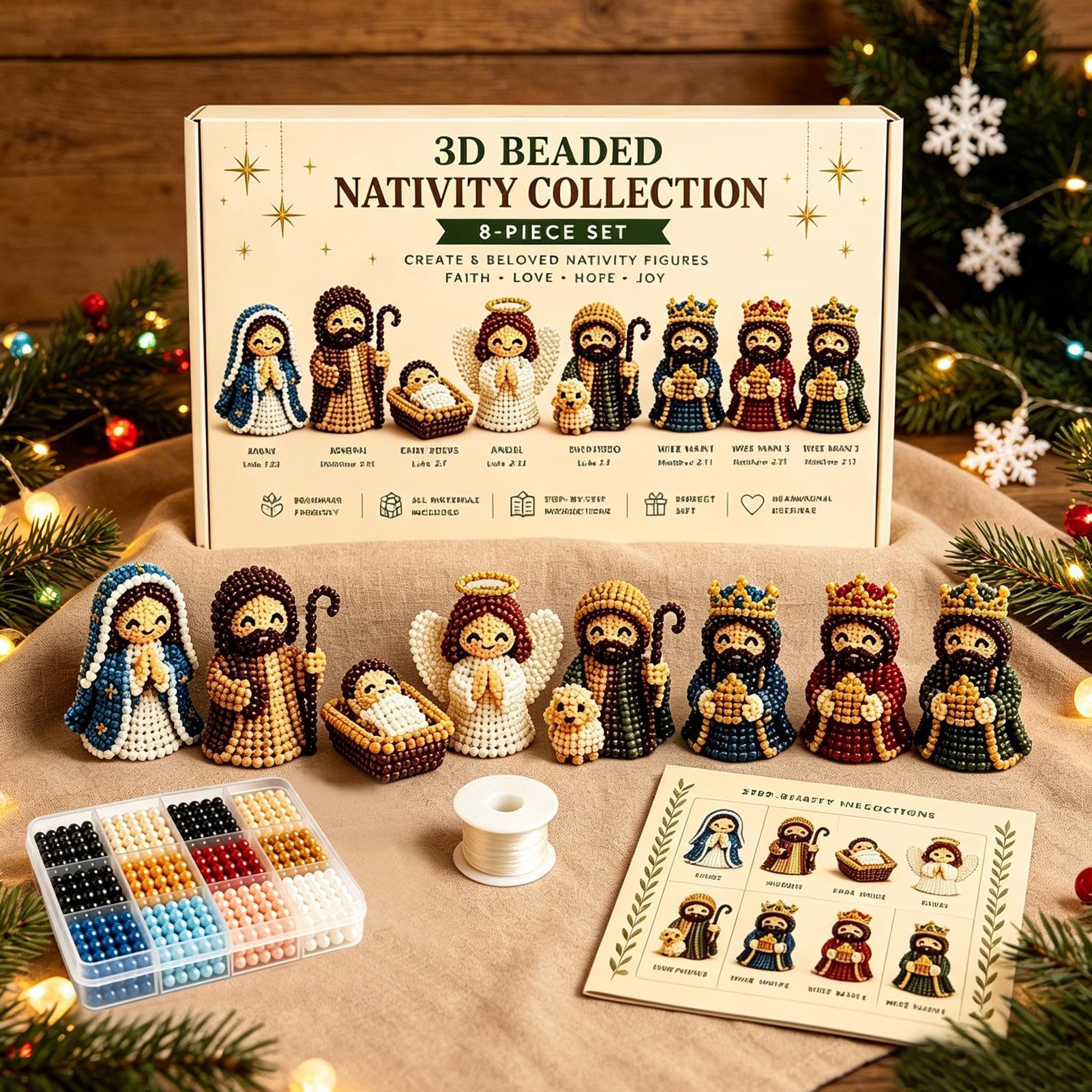 Nativity Bead Art Kit 3D Chris - огляд і ціна Art Craft Holiday