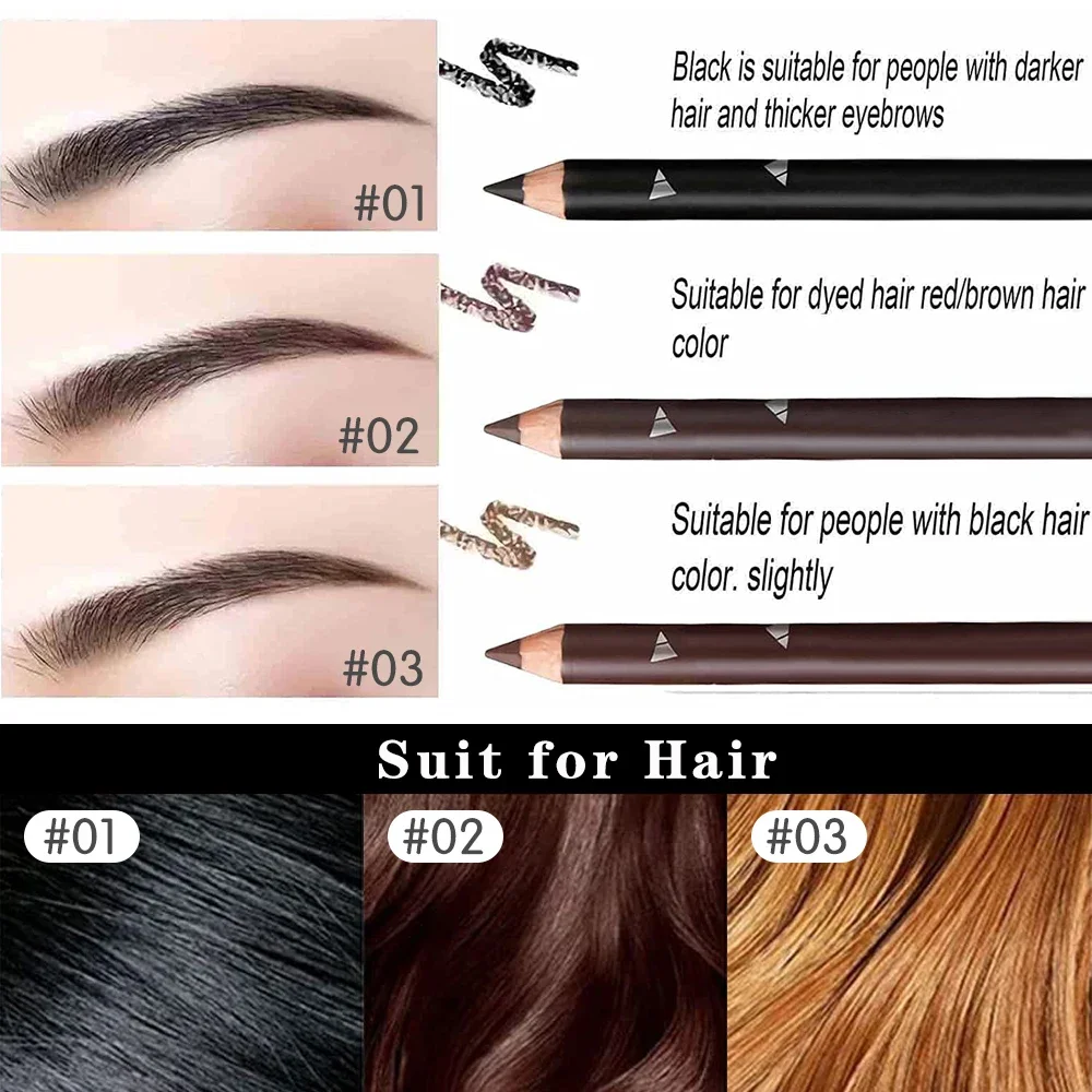 6/12Pcs Eye Brow Pencil Waterp - огляд і ціна Colored Pencil Professional