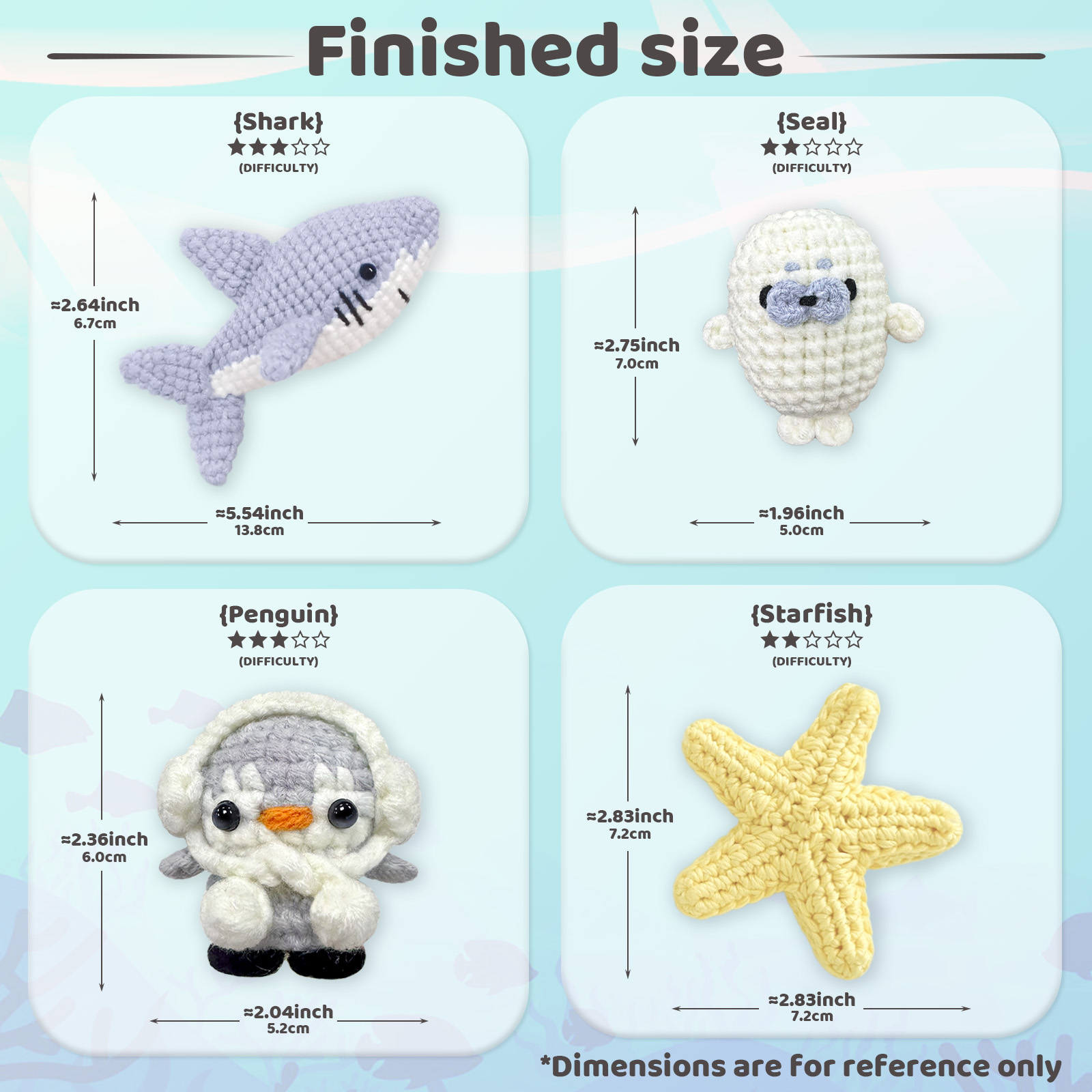 YAMAXIN 4PCS DIY Crochet Kit f - огляд і ціна Art Craft Easy