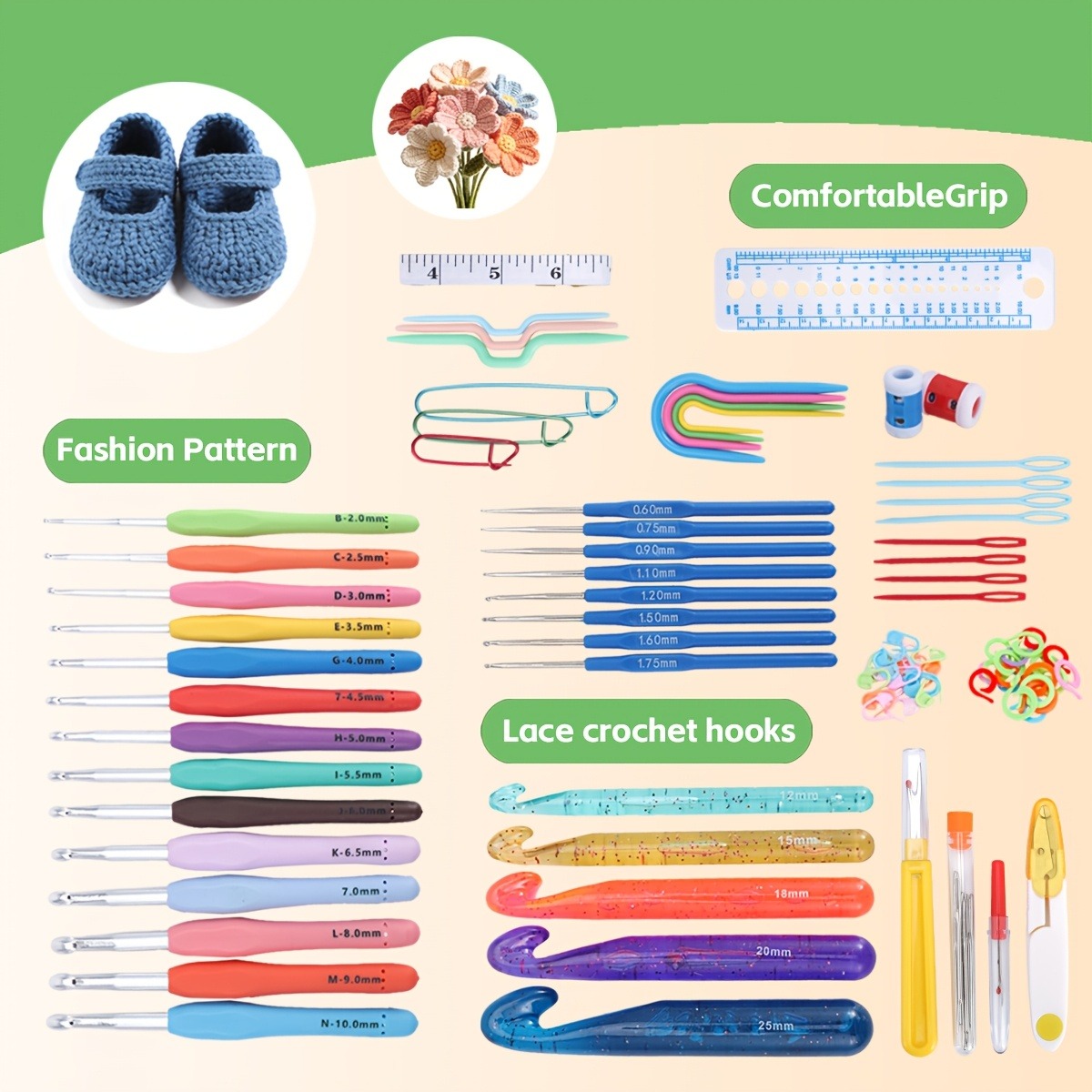 118pcs Crochet Hooks Sets, Erg - огляд і ціна Crochet Hook Set
