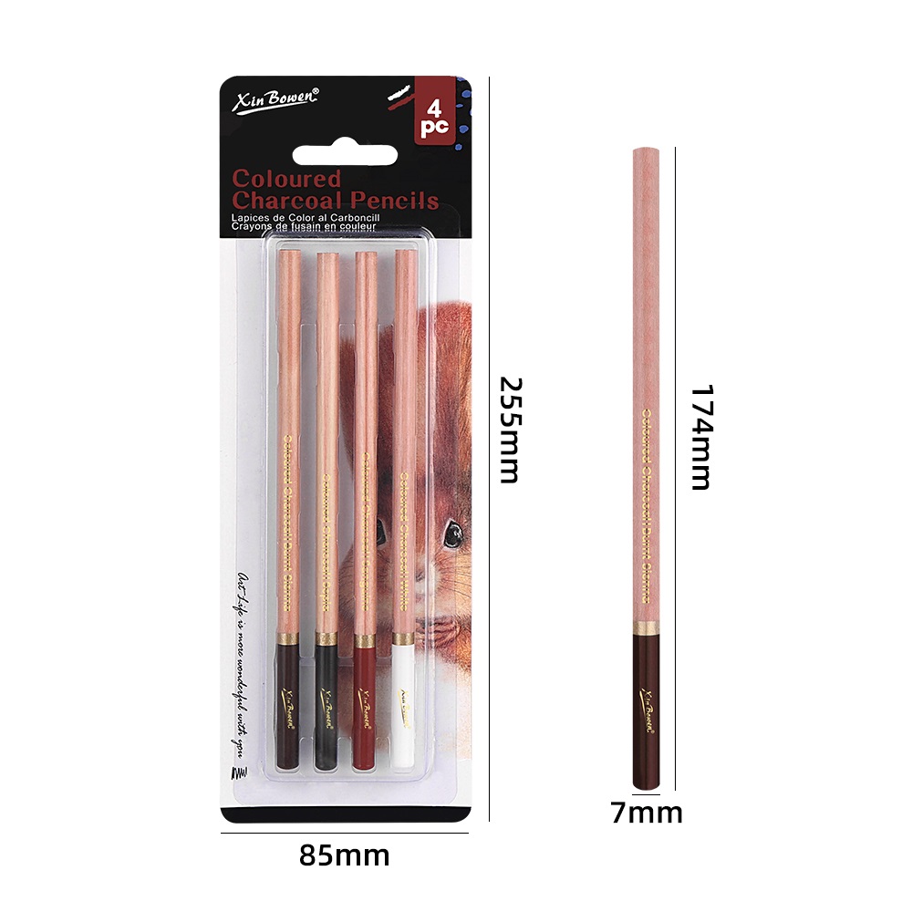 4Pcs Professional Sketch Charc - огляд і ціна Colored Pencil Professional