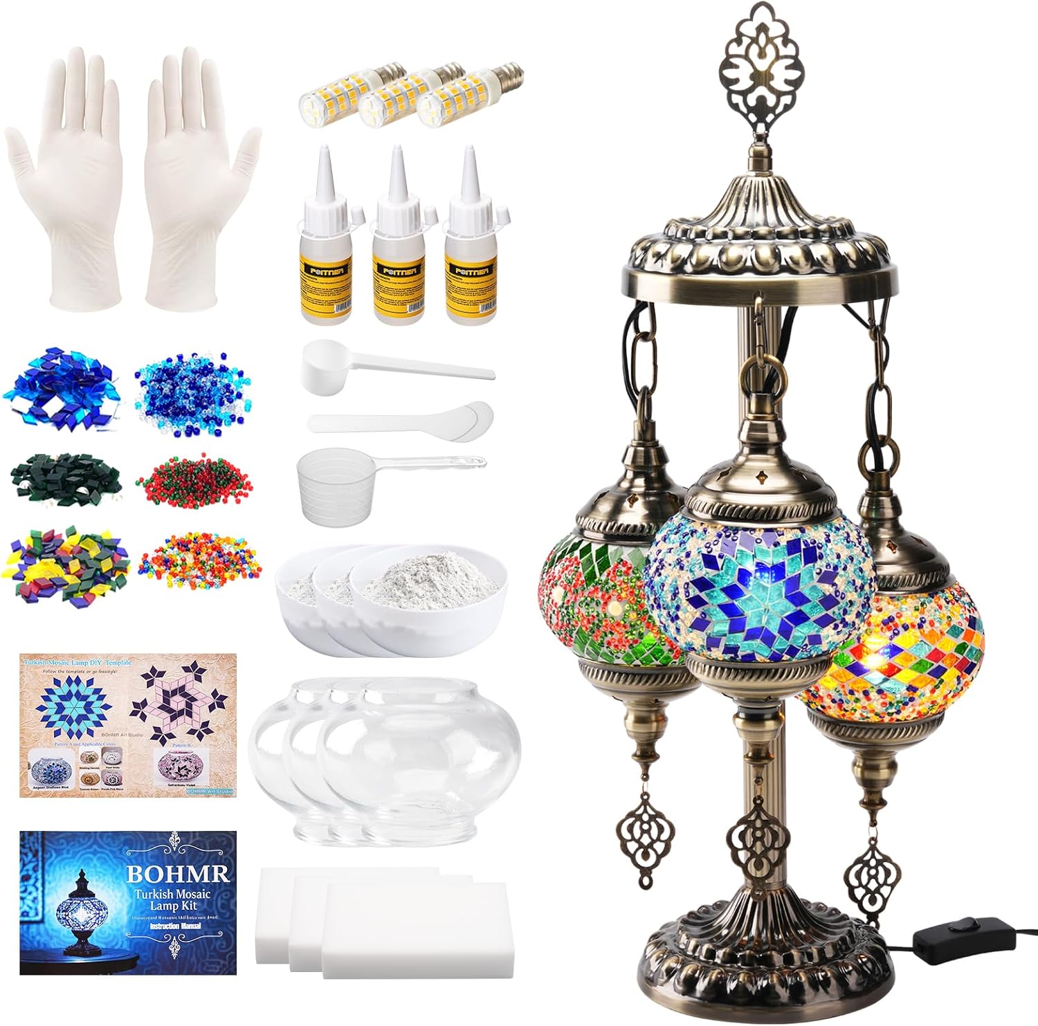DIY 3 Globe Turkish Mosaic Lam - огляд і ціна Art Craft Easy