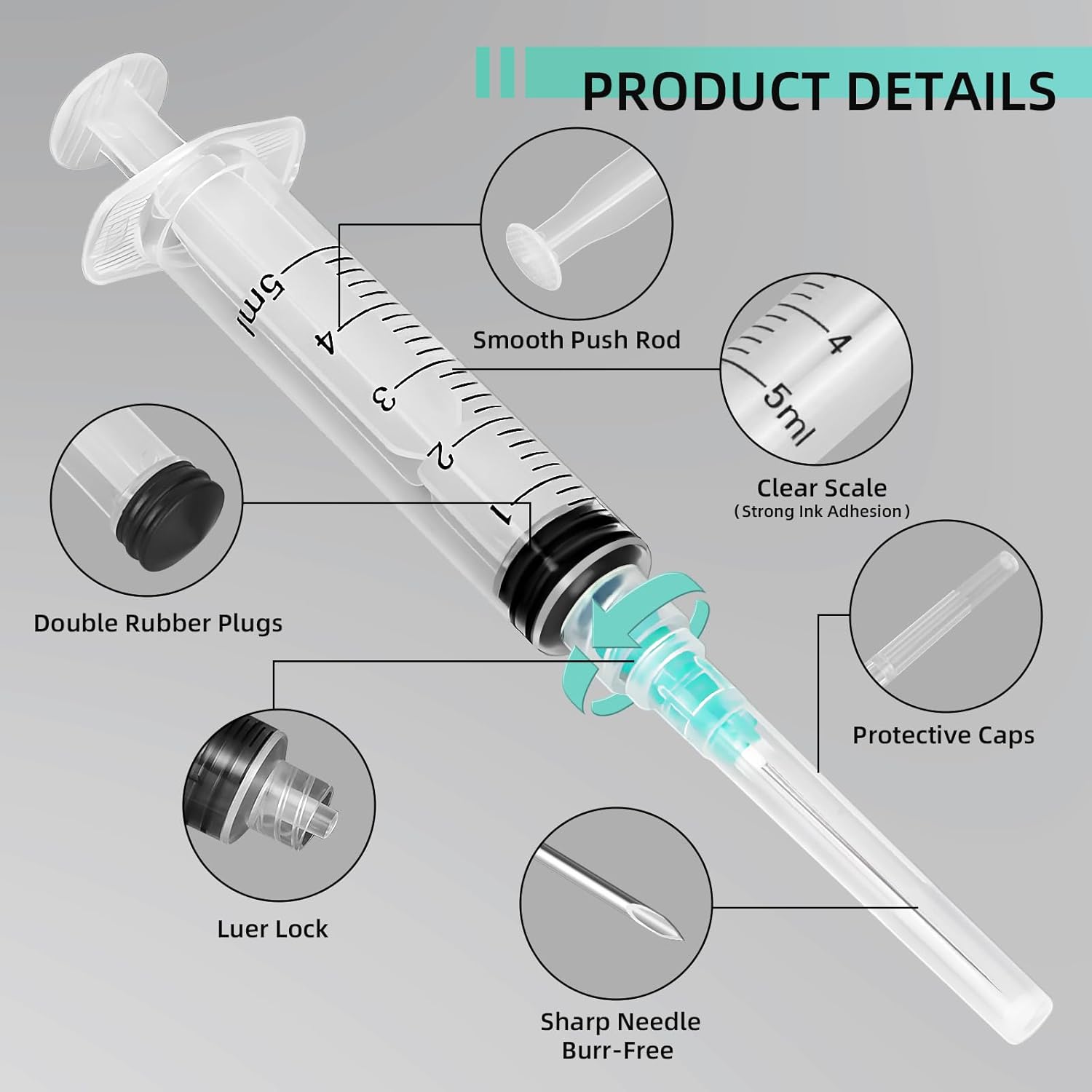 5ml Luer Lock Syringe, Suitabl - огляд і ціна Art Craft Things