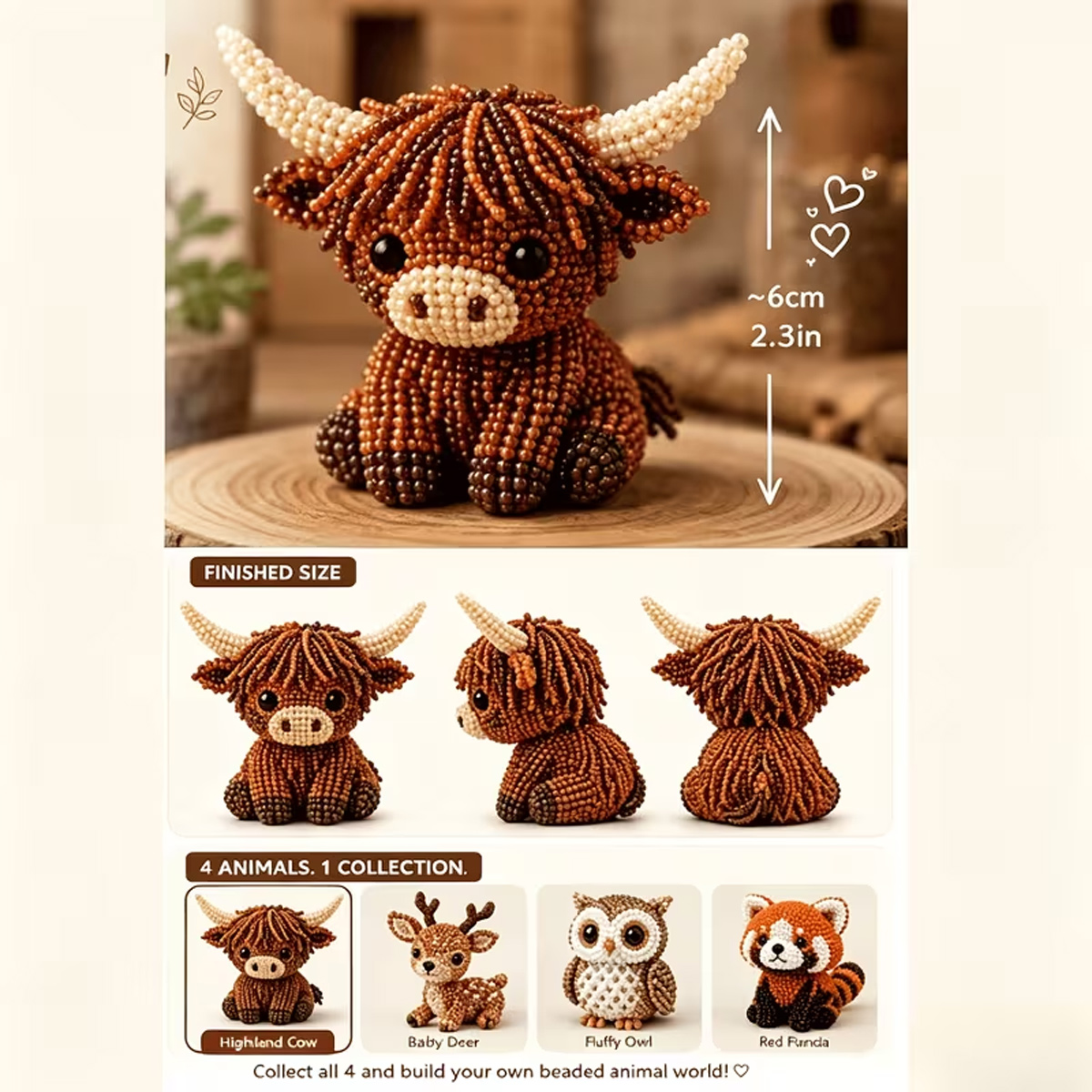 Mini 3D Beaded Animal DIY Kit, - огляд і ціна Art Craft Website