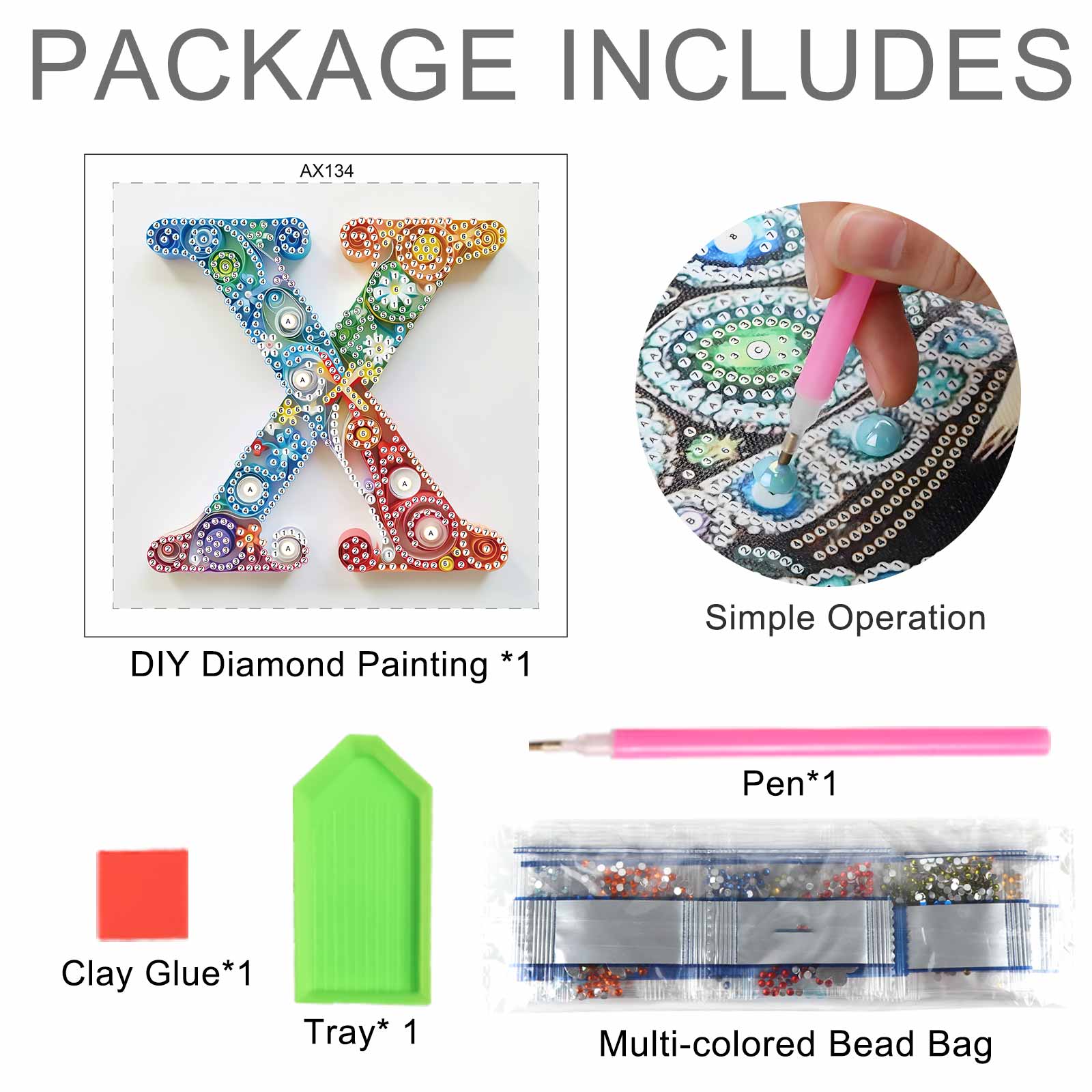 Special Shaped Diamond Art pai - огляд і ціна Art And Craft Letter X