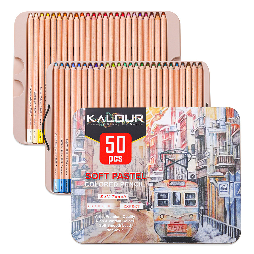 KALOUR 50 color luxury iron bo - огляд і ціна Colored Pencil Professional