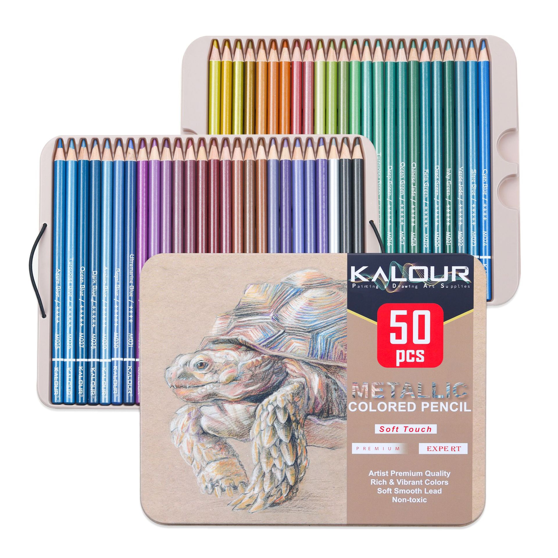 KALOUR 50 color luxury iron bo - огляд і ціна Colored Pencil Professional