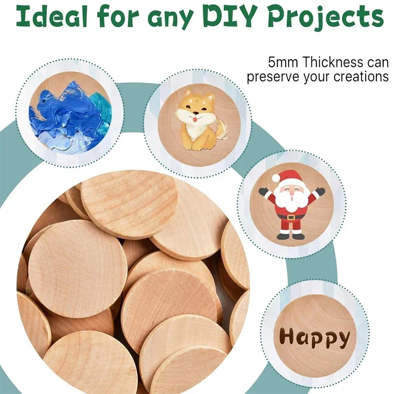 1-6cm Unfinished Wood Round Co - огляд і ціна Art Craft Website