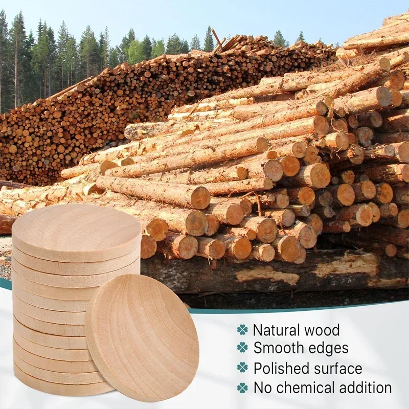 1-6cm Unfinished Wood Round Co - огляд і ціна Art Craft Website