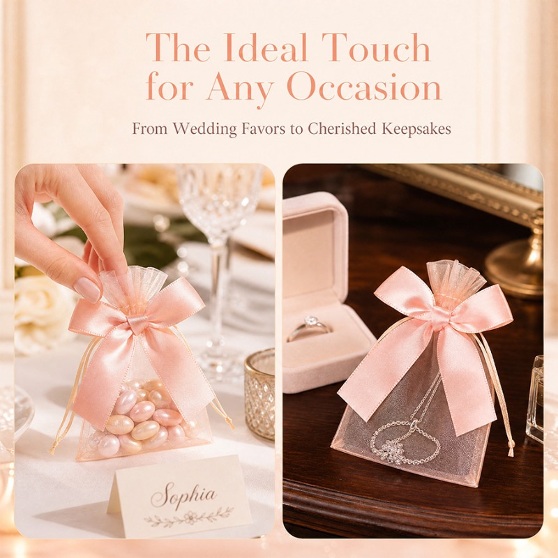 10/20pcs Pink Bow Gift Bags Tr - огляд і ціна Art Craft Holiday