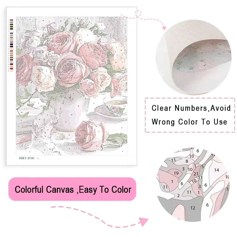 Oil Painting By Numbers Flower - огляд і ціна Art Craft Letter A