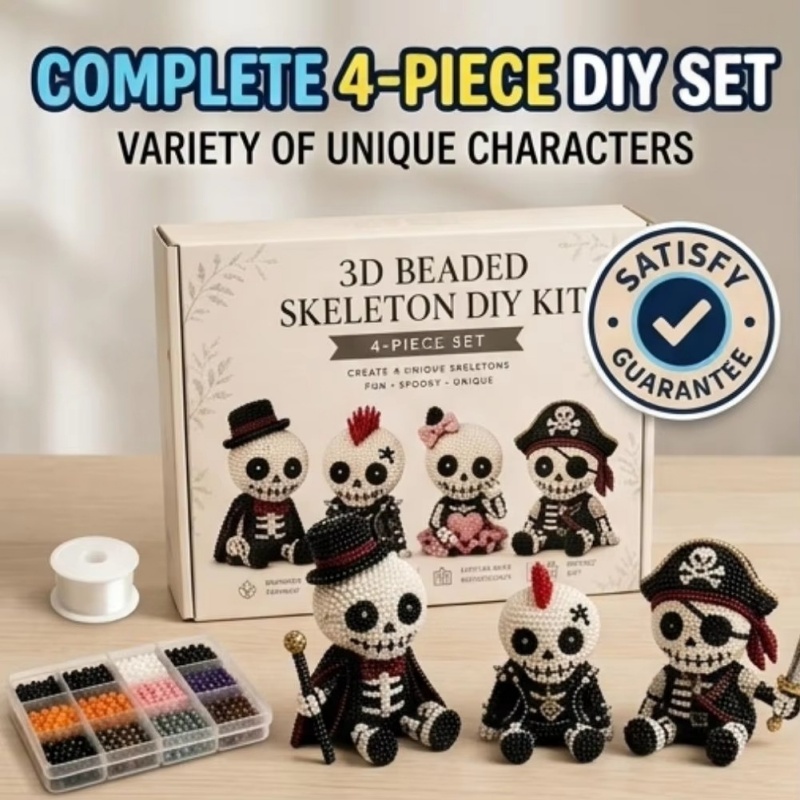 Creative 3d Beaded Skull Diy C - огляд і ціна Art Craft Holiday