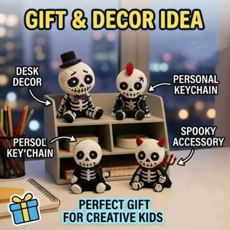 Creative 3d Beaded Skull Diy C - огляд і ціна Art Craft Holiday